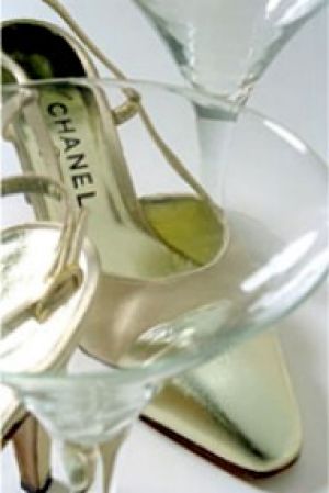 mylusciouslife.com - Chanel gold shoes and martini glasses.jpg